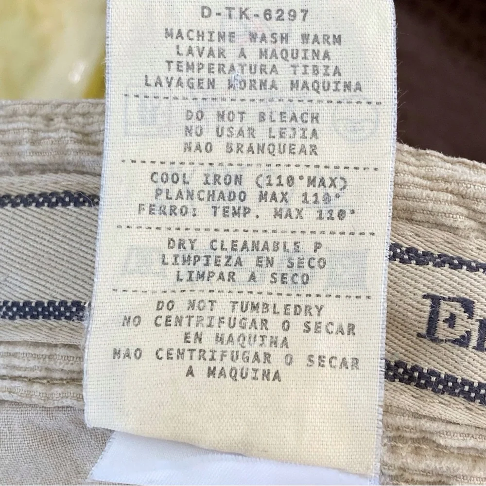 ERMENEGILDO ZEGNA Tan khaki Corduroy straight leg Pants - Picture 10 of 12
